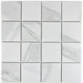 Mosani Mosaikfliesen Keramik Mosaik Fliese Carrara weiß grau Bad Küche