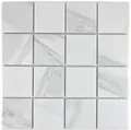 Keramik Mosaik Fliese Carrara Optik weiß grau Badfliese Fliesenspiegel Küche Bad