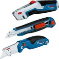 Bosch Professional Cuttermesser (1600A027M4), (Set, 3-tlg), 1 x Universalmesser, 1 x Cuttermesser, 1 x Universal-Teppichmesser