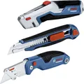 Bosch Professtional 3 tlg. Messer Set (inkl. Universal Messer mit ausziehbarer Klinge und Ersatzklingen im Griff, Cutter Messer, Universal Klappmesser mit Ersatzklingen im Griff)