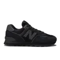 New Balance für Herren. ML574V3 Turnschuhe 574 Core schwarz (44), Leder, Wohnung, Schnürsenkel, Lässig