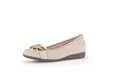 Gabor Damen Klassische Ballerinas, Frauen Flats,klassisch elegant,Ballerinen,Halbschuhe,Sommerschuhe,Slipper,flach,Oak (Uni+Gold),41 EU / 7.5 UK
