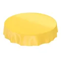 Wachstuchtischdecke Wachstuch abwaschbare Tischdecke Uni Glanz Einfarbig Gelb Schnittkante Rund 140cm