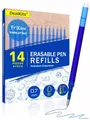 14x Radierbare Ersatzminen, DealKits 0.7mm Gelschreibermine Kompatibel mit Pilot FriXion Ball & Clicker & Eberhard Faber, Ersatzmine für Gelstift Radierbar, 400m Schreiblänge, Blau