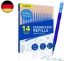 14x Radierbare Ersatzminen, 0.7mm Blau Gelschreibermine, Kompatibel mit Pilot