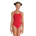 Arena Girls Team Challenge Solid Swimsuit - Red/White
