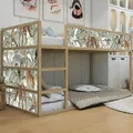 WANDKIND Aufkleber für IKEA KURA Kinderbett Hochbett Klebefolie Möbelfolie Sticker Kinderzimmer Dschungel (Möbel nicht inklusive) IKB508 (5 Sticker Set)