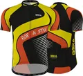 OMKA Herren Radtrikot Fahrrad Radler-Trikot Racing Performance Shirt mit Sublimationsdruck, Größe:48/S