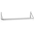 Mahlzeit Edelstahl Wandregal | 150 x 30 cm | Hängeregal, Klappbar | Silber | Ablage Regal Gastro, Wandregal Küchenregal, Schweberegal, Tiefe 30cm, Shelf