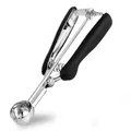 TJ POP Kleiner Eisportionierer 3 cm aus Edelstahl - 10 ml Eislöffel Portionierer mit Auslöser, Eiskugelportionierer für Kleine Eiskugeln, Keksteig und Melonenkugeln