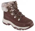 Skechers Damen Trego Snow Worries Stiefelette, Schokoladenbraunes Wildleder, Duraleather-Kunstfell, 39 EU