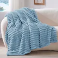 Kuscheldecke Flauschig Decke 150x200  weiche XL Flanell Decken Blau für Couch...