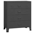 vidaXL, Industrial Kommode mit Schubladen Anthrazit 78x40x93 cm Metall