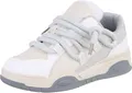 Ital-Design Damen Freizeitschuhe Lederoptik Sneakers Low 87284009 Grau Gr. 40