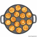 Poffertjes Pfanne Gusseisen Ø24cm mit Henkeln Mini-Pfannkuchen Maker