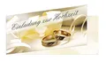 LYSCO 50 Stück Einladungskarten zur Hochzeit (EKT-105) Format DIN lang Einladungen Ringe Trauung Feier