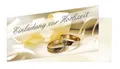50 x Einladungskarten Hochzeit Einladungen Ringe Format DIN lang 21x10 cm EKT105