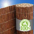 100x600 Balkon Sichtschutz Gartenzaun Weidenzaun - Garten Sichtschutzmatte Weide