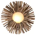 GURU SHOP Wandlampe/Wandleuchte/Wandleuchte, in Bali Handgefertigt aus Naturmaterial, Treibholz, Baumwolle - Modell Mariana, 50x50x20 cm