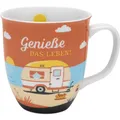 GRUSS & CO Tasse mit Motiv und Spruch "Meer" | Kaffeetasse, Tasse mit Spruch, 40 cl, Porzellan | Geschenk, Geburtstag, Fernweh, Reise | 48415