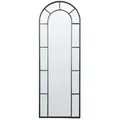 Beliani Wandspiegel, Schwarz, Metall, Oval, 60x170x3 cm, Spiegel, Wandspiegel