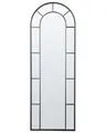 Beliani Wanddekoration Großspiegel Glamour Stil Hängedekoration schwarz 60 x 170 cm Crosses