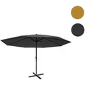 Sonnenschirm Meran Pro, Gastronomie Marktschirm ohne Volant Ø 5m Polyester/Alu 28kg ~ anthrazit ohne Ständer