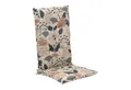 GO-DE Hochlehnerauflage Stuhlauflage XIMULI, B 50 x L 120 cm, Creme, Blau, (1 St), für Hochlehner-Stühle