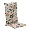 GO-DE XIMUN Gartenstuhlauflage Stuhlauflage Hochlehner Creme Blau 50 x 120 cm