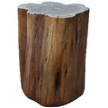 Elementi Sitzhocker für Feuerstelle in Baumstamm-Optik,braun,35 x 37 x 45 cm (L x B x H)