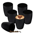 Spetebo Tasse Kaffeebecher in schwarz matt - 6er Set, 6-tlg., Porzellan, Kaffee und Tee Tassen für ca. 340 ml
