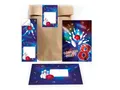 Limonia 12 Einladungskarten zum 8. Kindergeburtstag Bowling Party Kegeln neon Einladung Set Geburtstag Mädchen Kinder Jungs Jungen Boys Geschenktüte inkl. 12 Umschläge, 12 Tüten, 12 Aufkleber