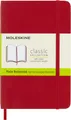 Moleskine Klassisches Notizbuch, Notizbuch mit Weißen Seiten, Weicher Einband und Elastischer Verschluss, Pocket Format 9 x 14 cm, Rot, 192 Seiten