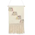 Wanddekoration Beige Baumwolle Handgemacht Mit Fransen Boho Chic Wandbehang Wanddeko Türdeko Fensterdeko Für Schlafzimmer Wohnzimmer Flur Diele