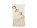 Wanddekoration Baumwolle beige handgemacht Boho Wandbehang mit Fransen Burewala