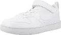Nike Court Borough Low Sportschuhe Kinder Sneaker Klettschuh Weiß Freizeit, Schuhgröße:EUR 35 | US 3Y