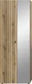 Garderobenschrank HOME AFFAIRE "TATIO, Höhe 192 cm, Rillenoptik, Spiegeltür", evoke oak nachbildung, B:70cm H:192cm T:37cm