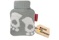 Hugo Frosch Wärmflasche Mini 0,2 l mit Strickbezug - Füße, Made in Germany - grün