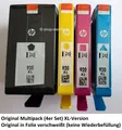 Original HP 920BK XL + 920XL Farben Multipack Tintenpatronen OfficeJet 6000 6500