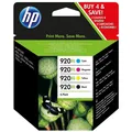 Original HP 920XL  C2N92AE Tinte Multipack schwarz cyan magenta gelb 4 Stück