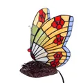Birendy Lampe im Mosaik-Stil Figurenlampe Katze, Fisch, Pferd Schmetterling Dekorationslampe Glaslampe, Leuchte,Tischlampe, Tischleuchte (Schmetterling-203)