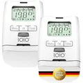 2 Stück IOIO Elektronisches Heizungsthermostat HT 2000 | Heizkosten sparen bis 30% | Made in Germany | Einfache Installation | Heizkörperthermostat | Heizkörper Heizungsregler | Heizthermostat