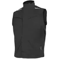 Qualitex Workwear Arbeitsweste komfortable Weste, Slim-Fit, Cordura verstärkt, Ungefütert, Reflex (1-tlg) xtra Strapazierfähig - Robust - Farbstabil - kratzfrei & metallfrei schwarz XXL
