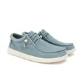 WALK IN PITAS | WP150 Washed | Herren Mokassins | Flache Slipper für Männer | Slip on Loafer | Sneakers | Schlupfschuhe | Freizeitschuhe | Walkinpitas Schuhe | Aqua 40