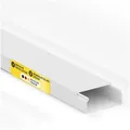 tktrading24 Kabelkanal Kabelleiste aus hochwertigem PVC weiß 2m - diverse Größen weiß 40x16mm | 4 cm x 200 cm x 1,6 cm