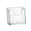ogoPLUS DIN A6 Hochformat Prospekthalter/ Prospektständer, Flyer-Ständer Werbung Aufsteller Tisch-Prospektständer / Prospektbox / Werbung, glasklar, leichte Neigung für optimales Blickfeld