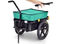 SAMAX Lastenanhänger / Fahrradanhänger für 60 Kg / 70 Liter mit Kupplung in Grün