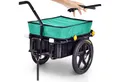 SAMAX Fahrradlastenanhänger Lastenanhänger / Fahrradanhänger 60 Kg / 70 L mit Kupplung in Grün