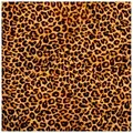 Wallario Möbelfolie Leopardenmuster in orange schwarz braun|schwarz