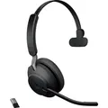 Jabra Evolve2 65 monaural On Ear Headset Bluetooth® Stereo Schwarz Lautstärkeregelung, Batterieladeanzeige